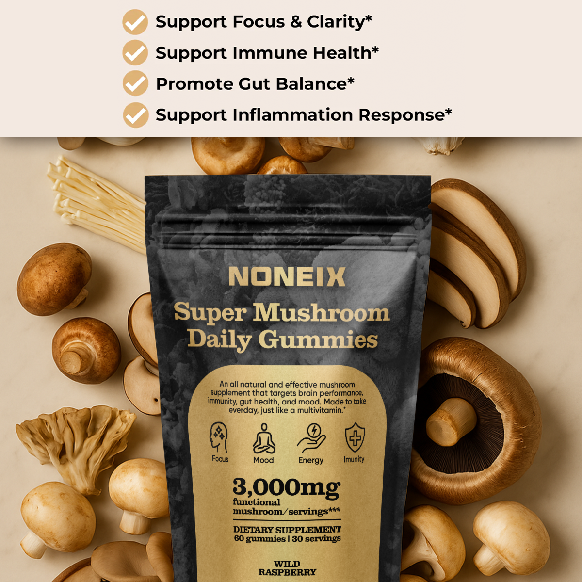 Noneix® Super Mushroom Daily Gummies